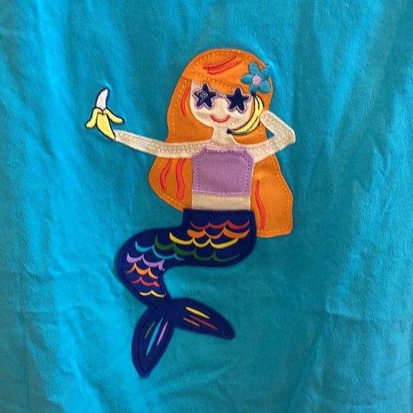 EUC Girls Size 150 US 12 Hanna Anderson Mermaid Tank Top Sleeveless Shirt - Picture 2 of 6